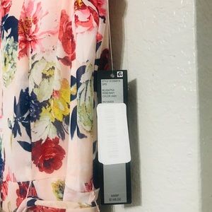 TAHARI FLORAL MIDI DRESS NWT